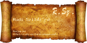 Rudi Szilárd névjegykártya