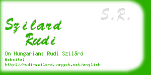 szilard rudi business card